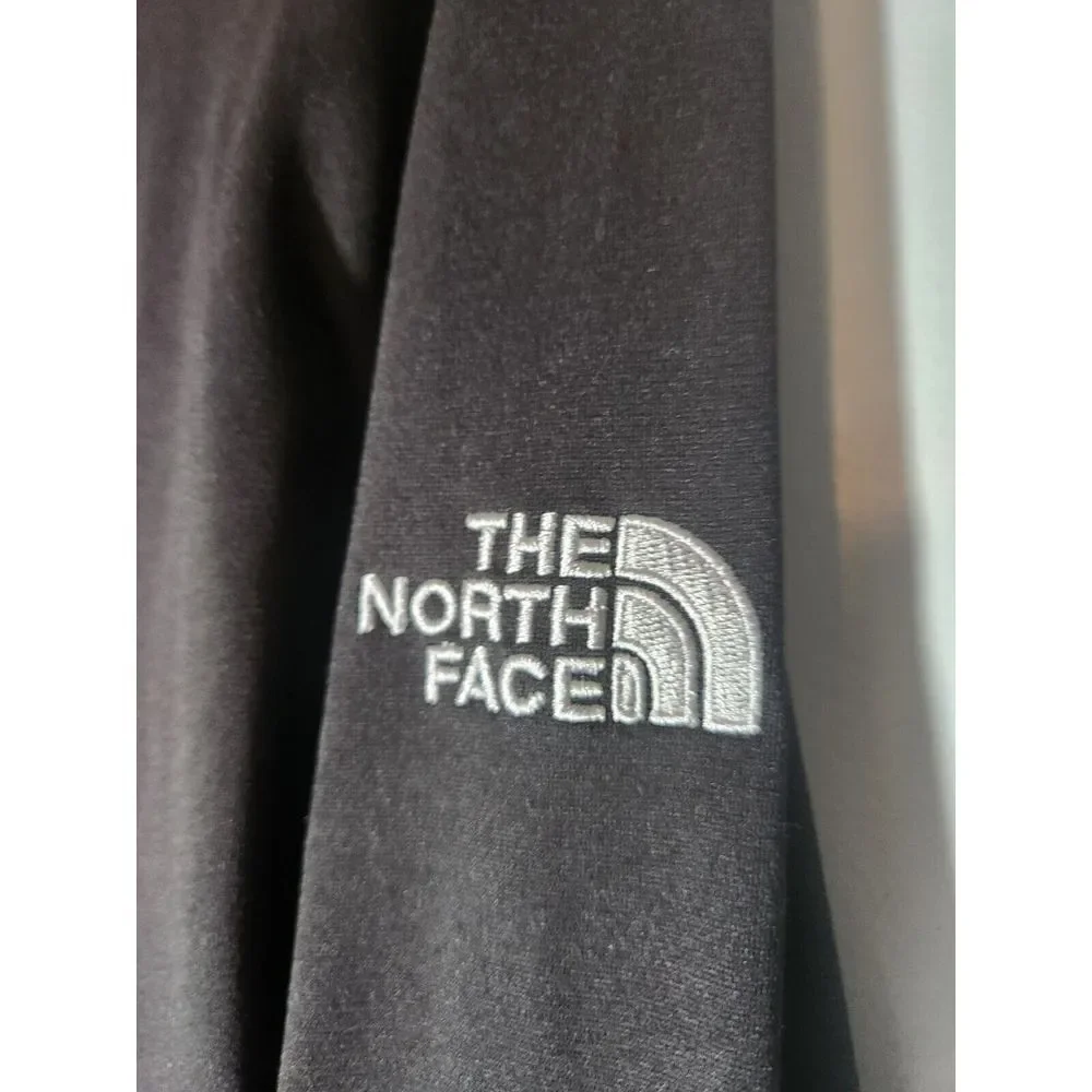 The North Face LG Long Sleeve 1/4 Zip Collard BLK Casual Pullover 